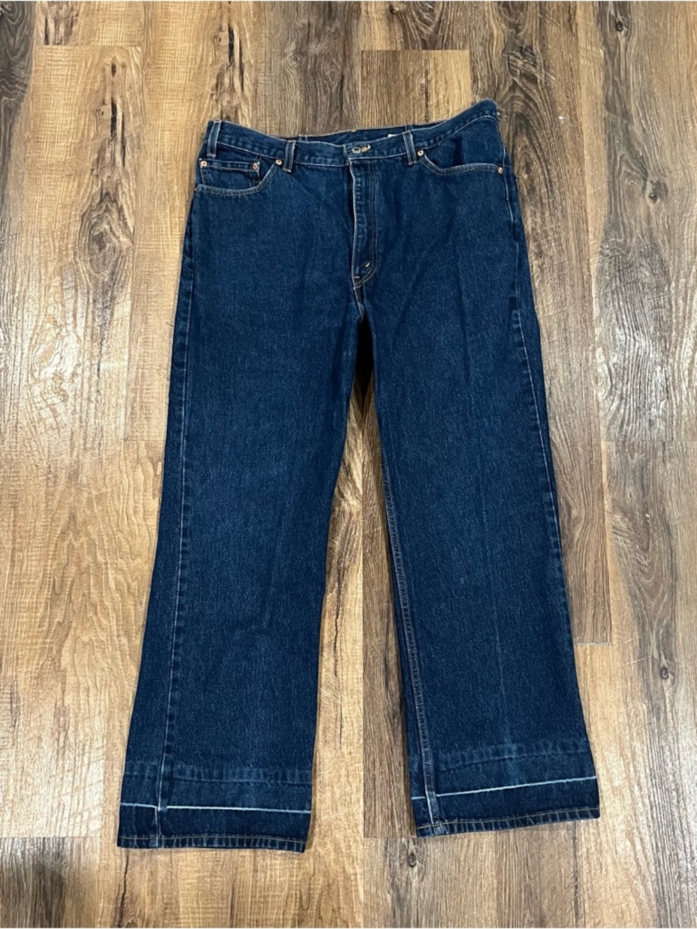 Vintage Levi's 517 Bootcut Jeans, 42x30 (fits 36x30), Dark Wash Made In USA